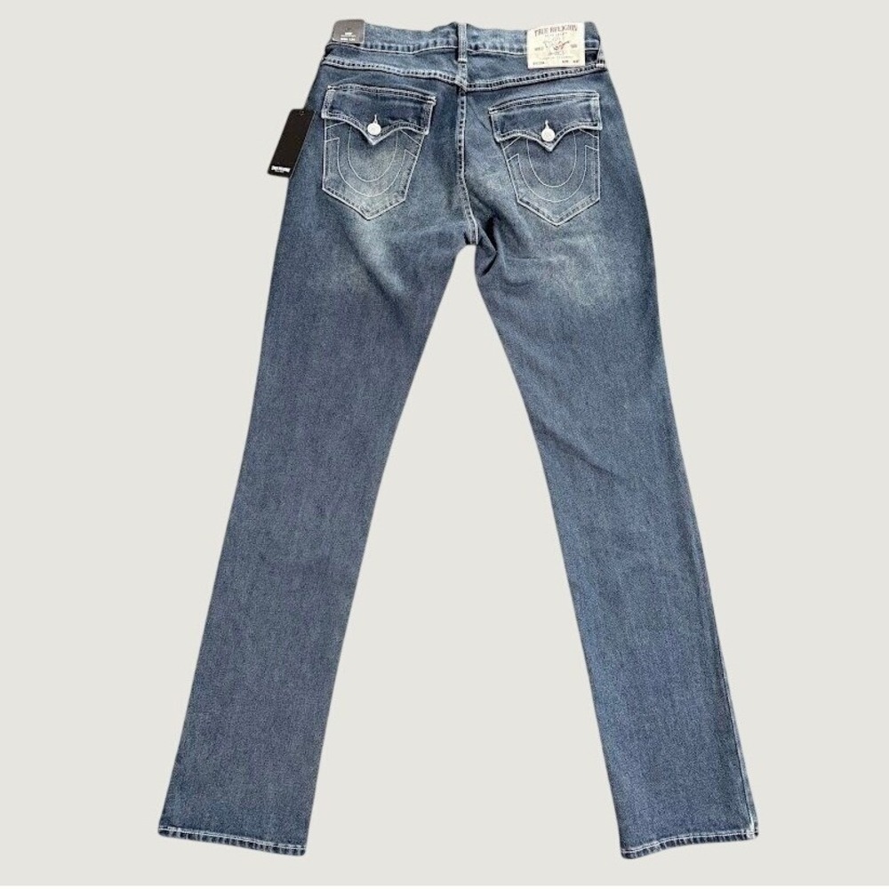 True Religion Ricky Relaxed Straight  30x34 Jeans Dark Woodland Wash NWT 700645 - Picture 3 of 16